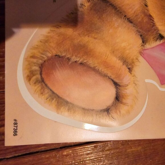 Vintage Eureka Valentine's Day Teddy Bear Window Cling Decor - Picture 5 of 9